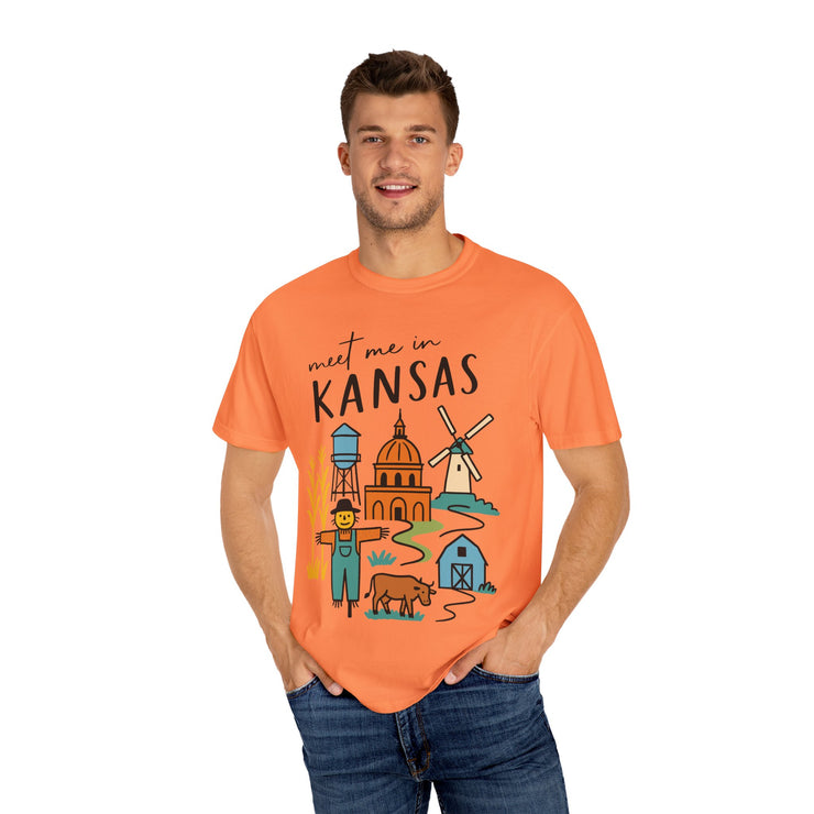 Kansas Adventure T-Shirt, Unisex Graphic Tee, Gift for Travelers,  USA States Design