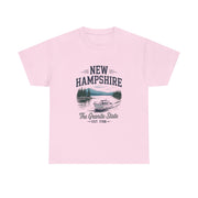 New Hampshire Adventure Tee - Unisex Heavy Cotton Tee, Vintage State Shirt, Nature Lover Gift, USA States Design