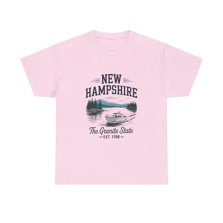 New Hampshire Adventure Tee - Unisex Heavy Cotton Tee, Vintage State Shirt, Nature Lover Gift, USA States Design
