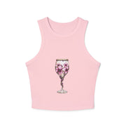 Floral Cocktail Tank Top, Women's Summer Top, Cute Crop Top, Beachwear, Party Outfit, Gift for Her