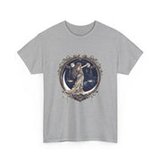 Moonlit Goddess Tee - Ethereal Cotton Shirt, Unisex T-Shirt, Celestial Graphic Tee, Bohemian Style Top, Vintage Art Apparel