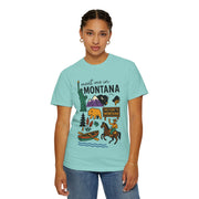 Cool Montana Graphic T-Shirt, Perfect for Travelers, Adventure Lovers, USA States Design