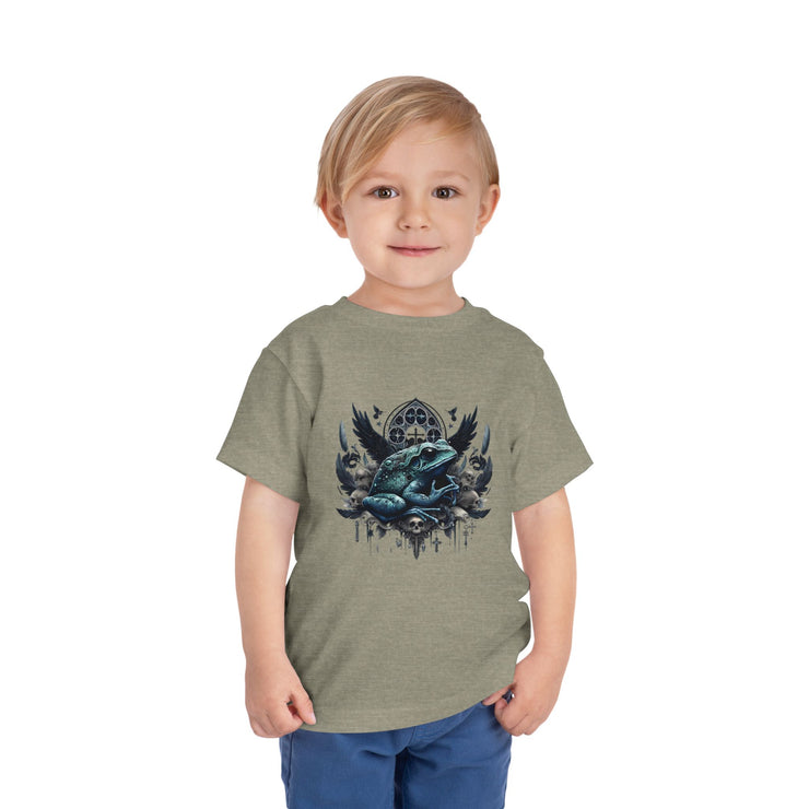 Toddler Short Sleeve Tee Featuring Unique Frog Design, Cute Kid's Top, Gift for Little Ones, Playful Graphic T-Shirt, Fun Nature Apparel