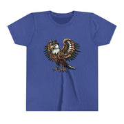 SKShirt Eagle Youth Tee - Unique Graphic Shirt, Bird Lover Gift, Nature-Themed Apparel, Fashion for Kids, Cool Kids' Clothing