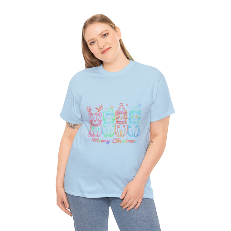 Festive Cat T-Shirt: Cozy Holiday Tee for Cat Lovers, Perfect Gift, Christmas Apparel, Unisex Christmas Tee, Cute Pet Lover Shirt