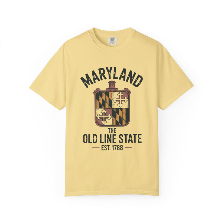 Maryland Pride Unisex Garment-Dyed T-shirt, Vintage Maryland Shirt, Maryland State Pride Tee, Gift for Marylanders, USA States Design
