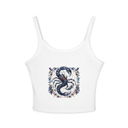 Lobster Print Women's Spaghetti Strap Tank Top | Beachwear, Summer Top, Casual Outfit, Gift for Seafood Lovers, Vacation
