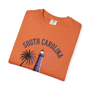 South Carolina Lighthouse T-Shirt, Unisex Garment-Dyed Tee, Coastal Vibes Shirt, Summer Travel Apparel, USA States Design