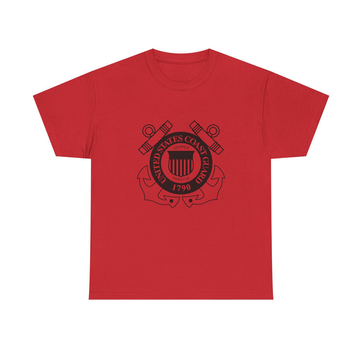 US Coast Guard Heavy Cotton Tee - Unisex, Apparel, Gift for Veterans, Nautical Spirit, Casual Wear, Summer Style