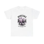 Montana Bear Graphic Tee | Unisex Heavy Cotton Tee, Adventure Shirt, Nature Lover Gift, Hiking Apparel, Travel Tee, Wilderness Wear, USA States Design