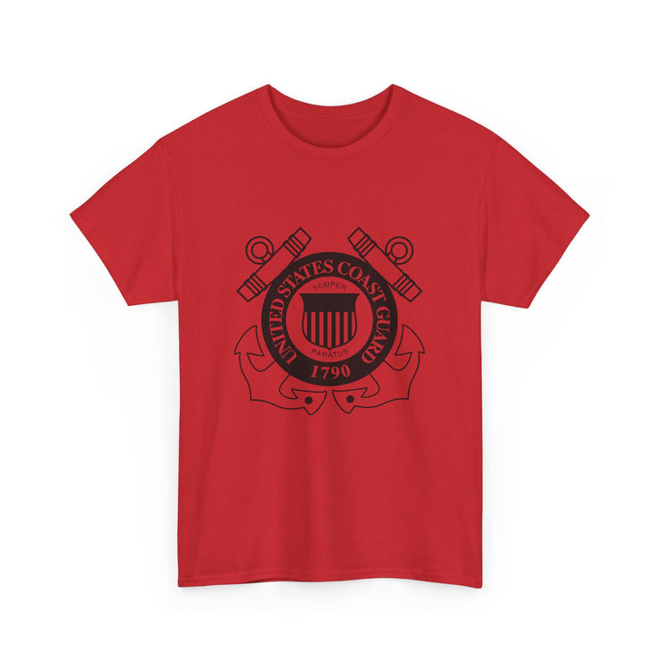 US Coast Guard Heavy Cotton Tee - Unisex, Apparel, Gift for Veterans, Nautical Spirit, Casual Wear, Summer Style