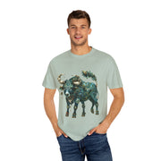 Bohemian Bull T-Shirt, Artistic Graphic Tee, Unisex Shirt for Cow Lovers, Gift for Occasions, Casual Wear, Eco-Friendly Style