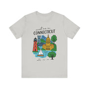 Connecticut Graphic Tee, Unisex Short Sleeve Shirt, Casual Travel Wear, Souvenir Gift, USA States Name