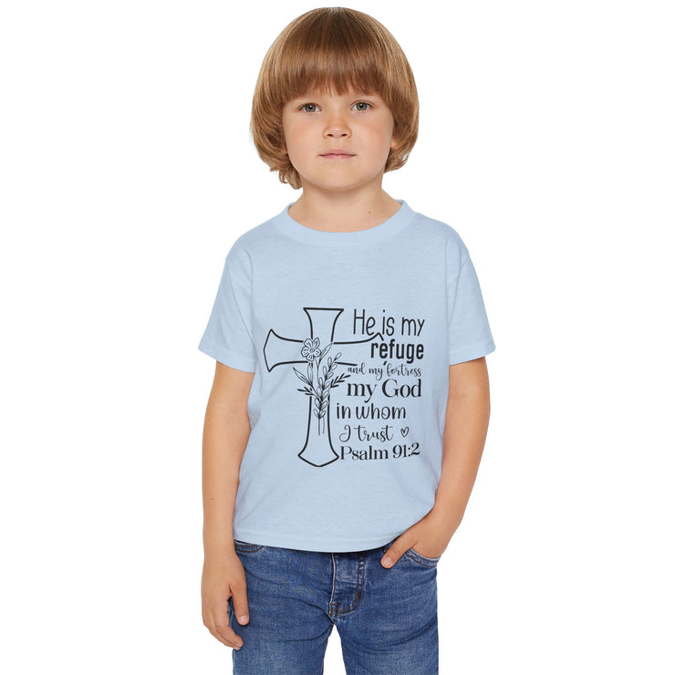 Toddler T-Shirt with Inspirational Design, Religious Gift, Faith-Based Apparel, Christian Clothing for Kids, Scripture Shirt, Christian Design
