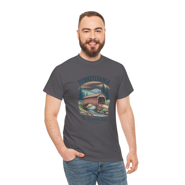 Pennsylvania Vintage Graphic Tee, Unisex T-Shirt, Nature Lover Gift, Travel Souvenir, State Pride Apparel