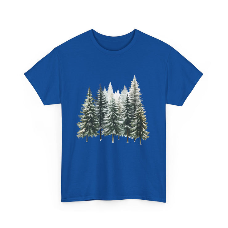Nature-Inspired Unisex Heavy Cotton Tee, Forest T-Shirt, Outdoor Lifestyle Apparel, Eco-Friendly Gift, Casual Wear, Nature Lover's Top