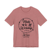 Christian Faith Tee - Made to Worship, Inspirational Shirt for Church, Faith-Based Gift, Bible Verse Apparel,
