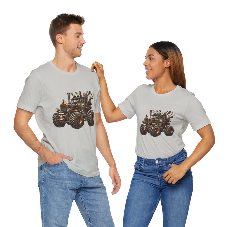 Rustic Tractor Graphic Tee, Farm Life Apparel, Unisex Jersey Tee, Country Style Shirt, Gift for Farmers, Car Design