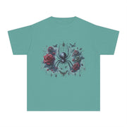 Gothic Spider Youth Tee - Cool Graphic Shirt for Teens, Alternative Fashion, Halloween Costume, Unique Gift, Everyday Wear