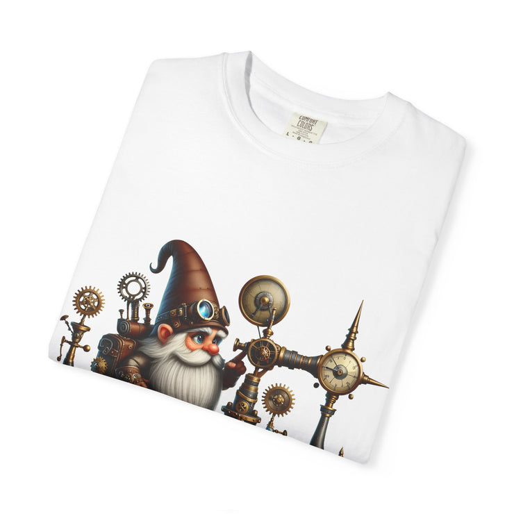 Steampunk Gnome T-shirt, Unique Graphic Tee for Fantasy Lovers, Gift for Birthdays, Everyday Wear, Unisex Casual Top