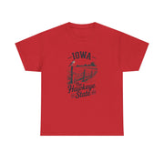 Iowa The Hawkeye State T-Shirt, Vintage Style Tee, Unisex Cotton Shirt, Iowa Pride Gift, USA States Design