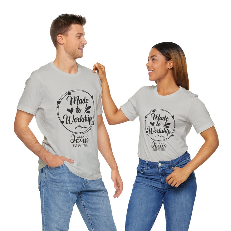 Christian Faith Tee - Made to Worship, Inspirational Shirt for Church, Faith-Based Gift, Bible Verse Apparel,