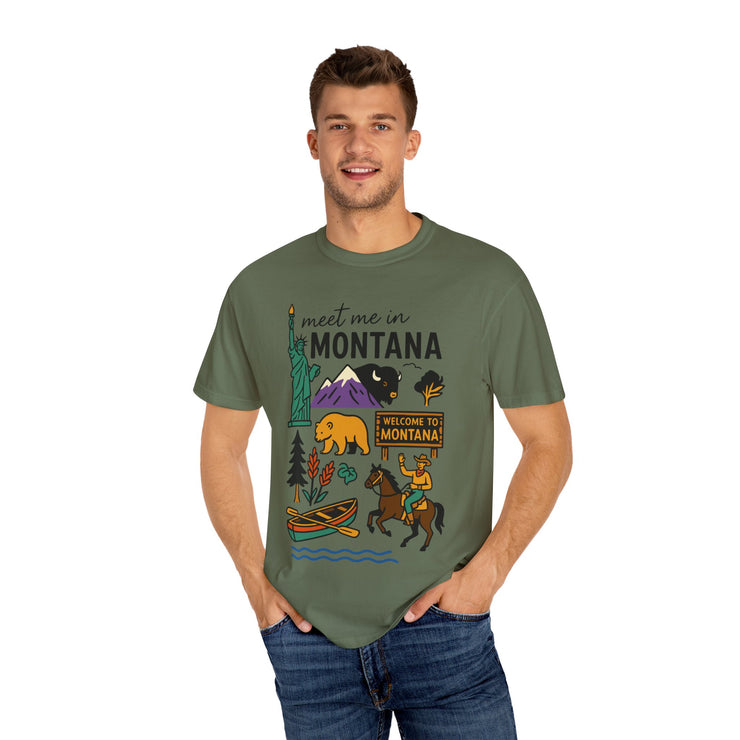 Cool Montana Graphic T-Shirt, Perfect for Travelers, Adventure Lovers, USA States Design