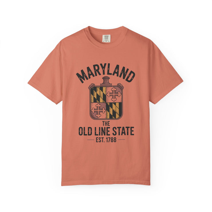 Maryland Pride Unisex Garment-Dyed T-shirt, Vintage Maryland Shirt, Maryland State Pride Tee, Gift for Marylanders, USA States Design