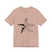 Inspirational Star Graphic Tee | Motivational Unisex Jersey Shirt, Casual Wear, Gift for Friends, Christian Design