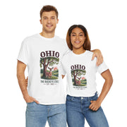 Ohio Vintage Graphic Tee, Unisex Cotton Shirt, Buckeye State Gift, Nature Lover Tee, Casual Wear, Ohio Pride Clothing, USA States Design