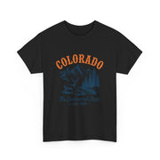 Colorado Adventure Unisex Heavy Cotton Tee, Outdoor Shirt, Gift for Nature Lovers, Travel Tee, USA State Design