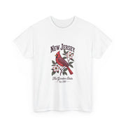 New Jersey Cardinal Tee, Vintage Style T-Shirt, Unisex Cotton Tee, Garden State Gift, Bird Lover Apparel, Casual Wear, USA States Design
