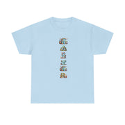 Colorful Cartoon Animal Unisex Heavy Cotton Tee - Gift for Animal Lovers, Cute T-Shirt for Kids & Adults, Fun Birthday, Casual Wear