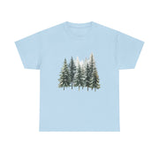 Nature-Inspired Unisex Heavy Cotton Tee, Forest T-Shirt, Outdoor Lifestyle Apparel, Eco-Friendly Gift, Casual Wear, Nature Lover's Top