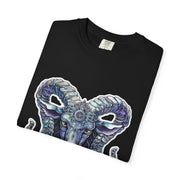 Mystical Ram Graphic Unisex T-shirt, Boho Tee, Astrology Shirt, Spiritual Gift, Festival Wear, Unique Graphic Tee