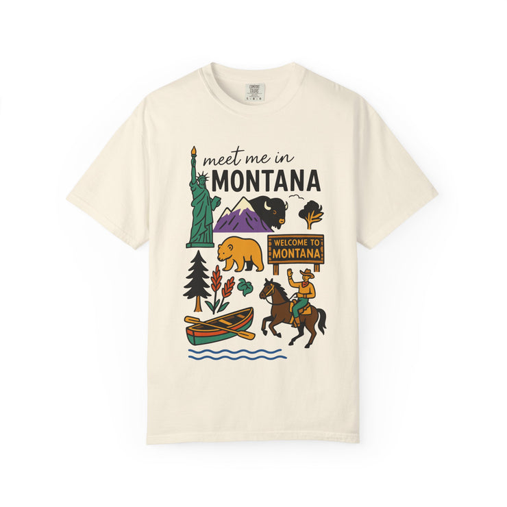 Cool Montana Graphic T-Shirt, Perfect for Travelers, Adventure Lovers, USA States Design
