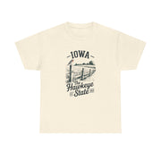 Iowa The Hawkeye State T-Shirt, Vintage Style Tee, Unisex Cotton Shirt, Iowa Pride Gift, USA States Design