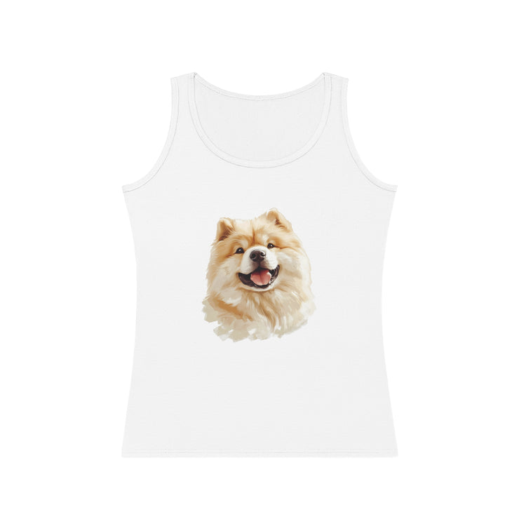 Happy Dog Women's Tank Top | Pet Lover Gift, Summer Top, Cute Animal Tee, Relaxed Fit, Dog-Themed Apparel