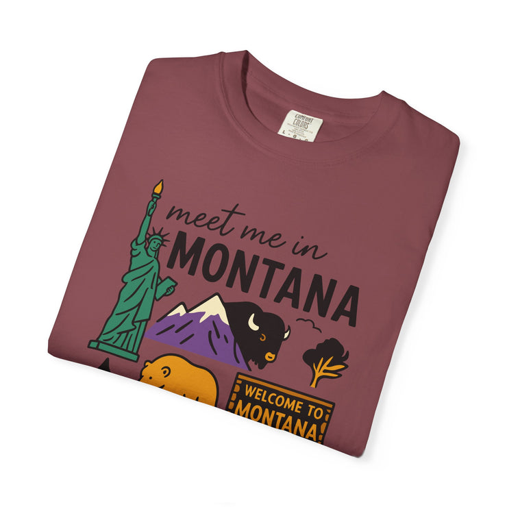 Cool Montana Graphic T-Shirt, Perfect for Travelers, Adventure Lovers, USA States Design
