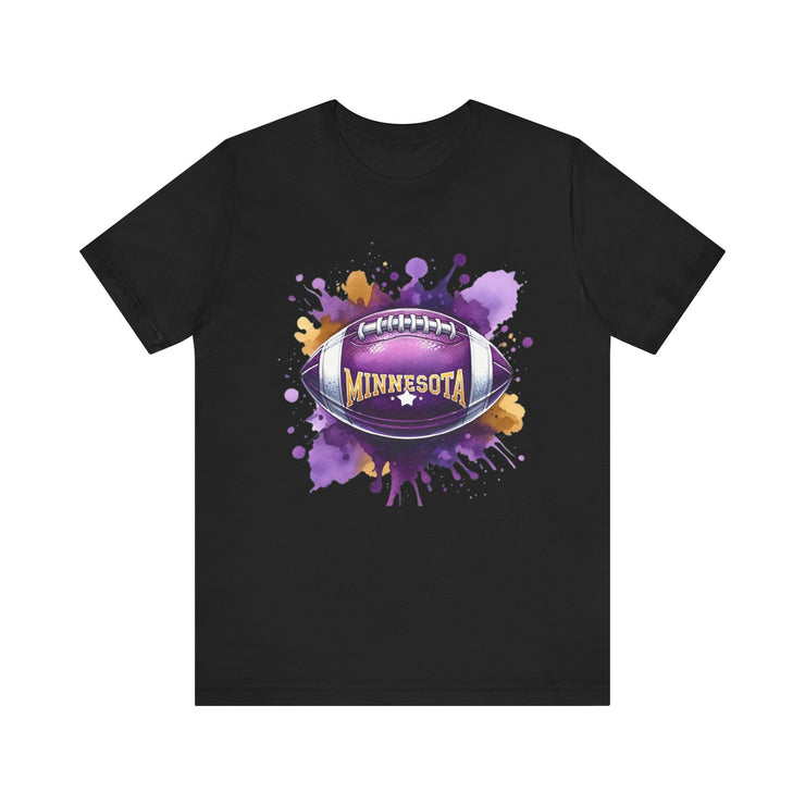 Minnesota Football Splash Tee, Unisex Short Sleeve, Sports Fan Shirt, Game Day Apparel, Football Design, Sports Design