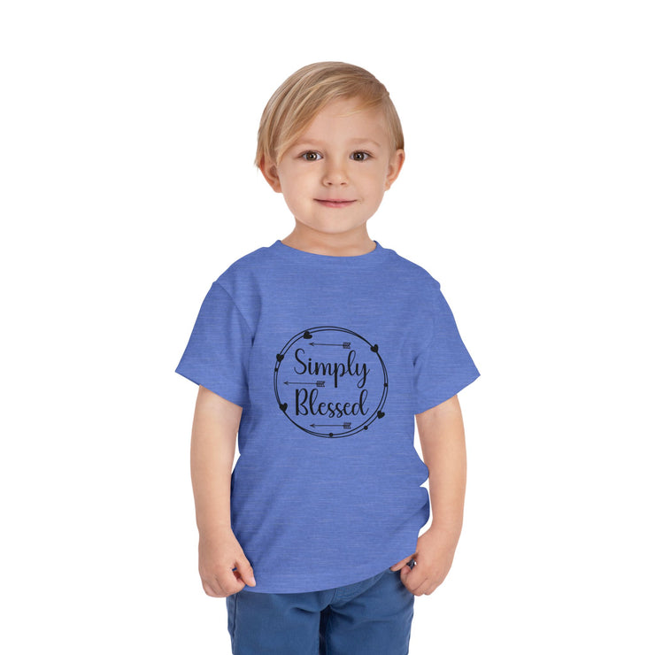 Toddler Short Sleeve Tee - Simply Blessed T-Shirt, Kids Blessing Shirt, Baby Shower Gift, Christian Toddler Wear, Everyday Comfort Tee
