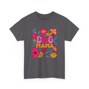 Dog Mama Floral Tee, Cute Dog Mom T-Shirt, Flower Design Unisex Cotton Shirt, Pet Lover Gift,