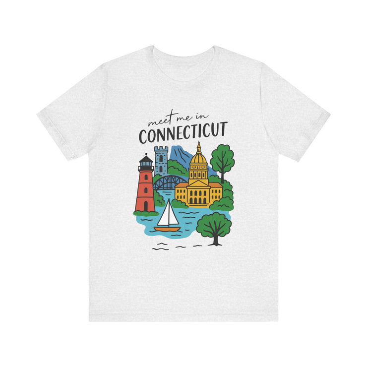 Connecticut Graphic Tee, Unisex Short Sleeve Shirt, Casual Travel Wear, Souvenir Gift, USA States Name