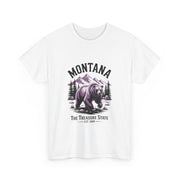 Montana Bear Graphic Tee | Unisex Heavy Cotton Tee, Adventure Shirt, Nature Lover Gift, Hiking Apparel, Travel Tee, Wilderness Wear, USA States Design