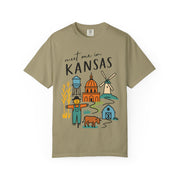 Kansas Adventure T-Shirt, Unisex Graphic Tee, Gift for Travelers,  USA States Design