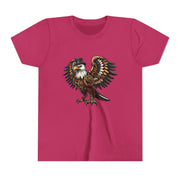 SKShirt Eagle Youth Tee - Unique Graphic Shirt, Bird Lover Gift, Nature-Themed Apparel, Fashion for Kids, Cool Kids' Clothing