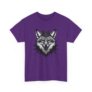 Wolf Head Graphic Unisex Heavy Cotton Tee, Cool Graphic Tee, Animal Lover Gift, Casual Summer Wear, Adventure T-Shirt