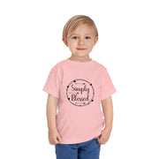 Toddler Short Sleeve Tee - Simply Blessed T-Shirt, Kids Blessing Shirt, Baby Shower Gift, Christian Toddler Wear, Everyday Comfort Tee