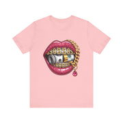 Glamorous Money Lips Tee, Trendy Graphic Shirt, Fashion Statement Tee, Gift for Her, Casual Streetwear