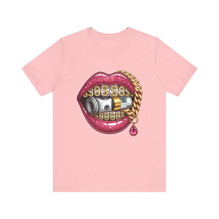 Glamorous Money Lips Tee, Trendy Graphic Shirt, Fashion Statement Tee, Gift for Her, Casual Streetwear